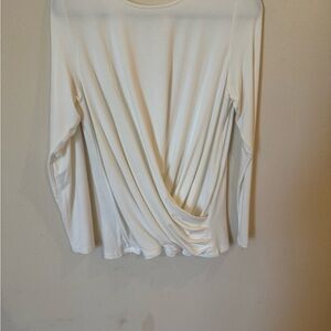 Elegant White Drape Top